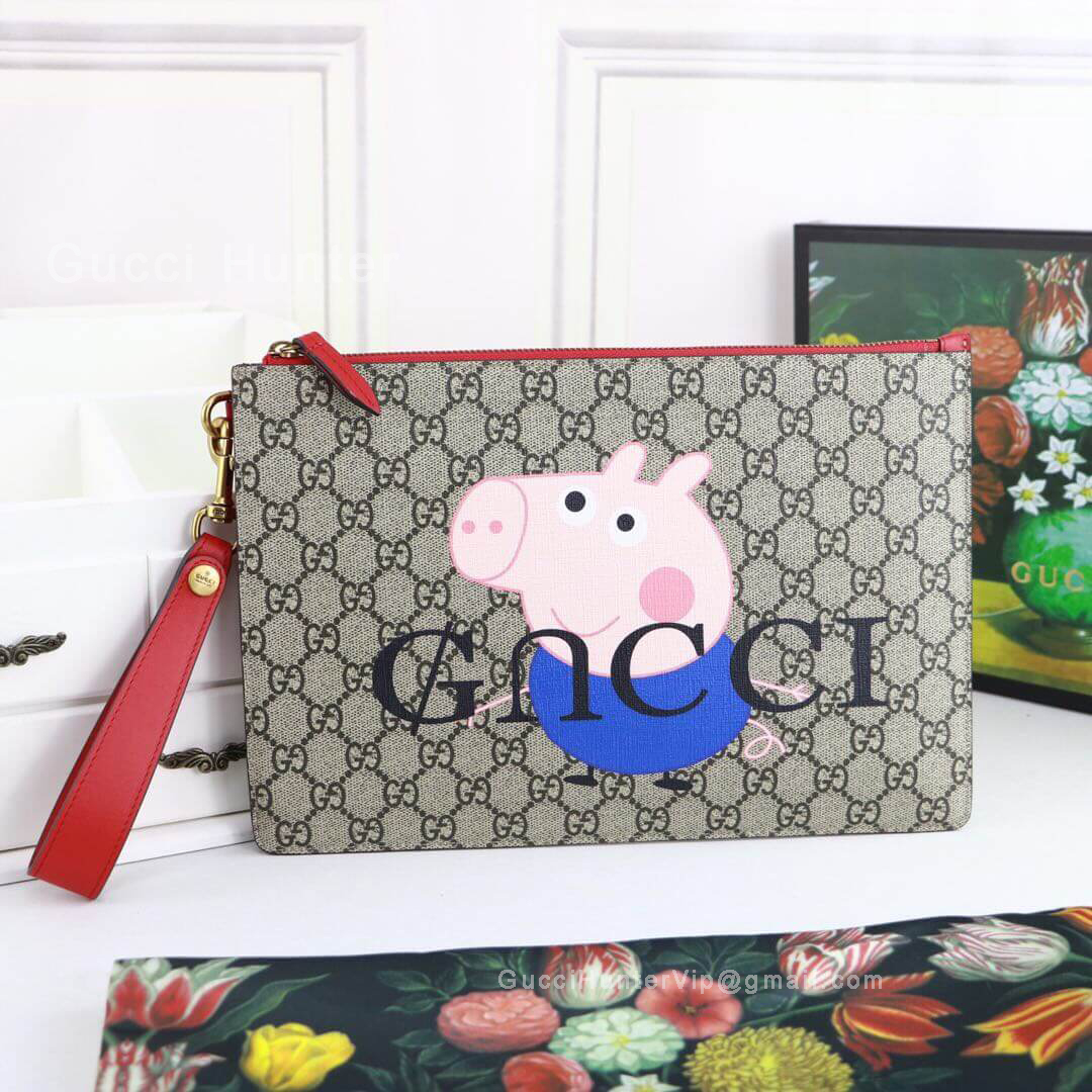 Gucci Neo Vintage GG Supreme Peppa Pig Pouch Blue 473956